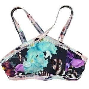 NWT - CALIA High Neck Floral Botanical Bikini Top Women's Size Medium